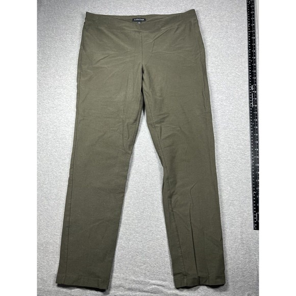 Eileen Fisher Womens Size Medium Stretch Tapered Leg Crop Pants Green - Picture 1 of 8